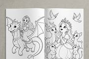 Magical Princess Coloring Book Vol47, a Person Illustration by ikarifq shop (Thumbnail 4 of 7)