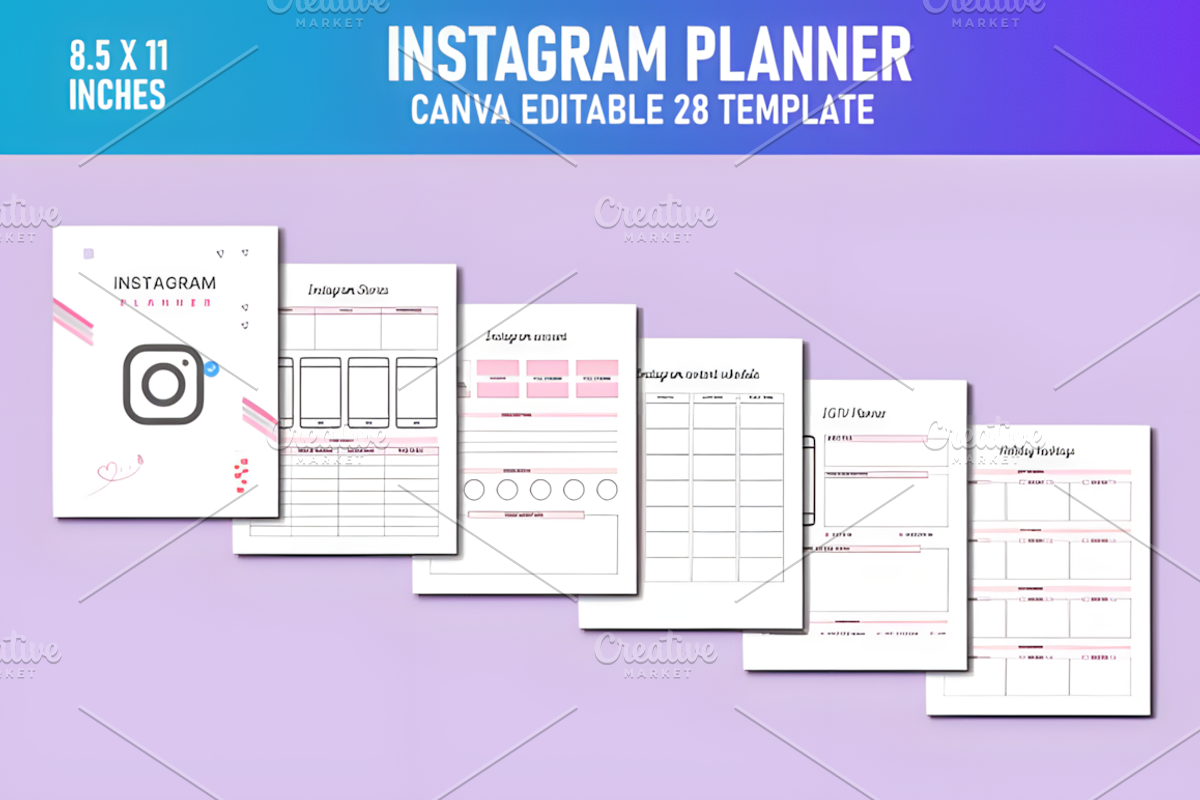 Instagram Planner Canva KDP Interior, a Social Media Template by Ink Gallery (Photo 4 of 4)