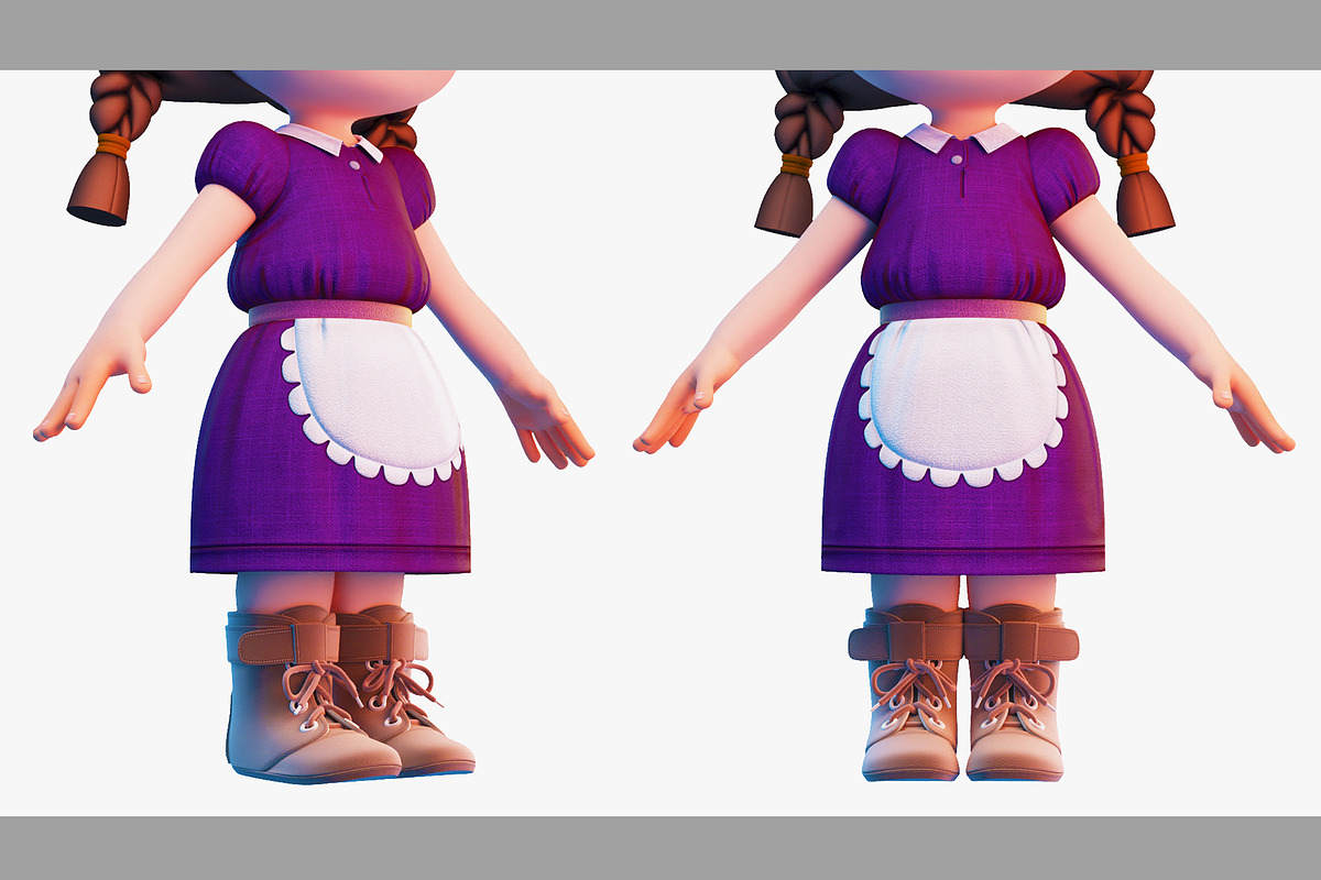 3d Cartoon Girl SG3FC, a Characters & Person 3D Model by LomellRueca (Photo 7 of 27)