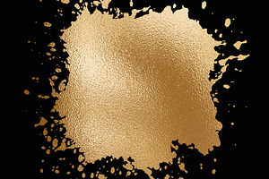 Gold splash brush isolated on black, an Abstract Photo by BOOCYS