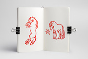 Hand-drawn doodle horse sketches set, an Animal Illustration by Good Studio (Thumbnail 5 of 6)