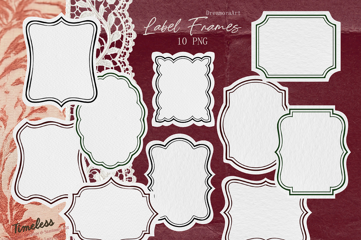 Vintage Art Envelopes, Lace & Floral, an Object Graphic by DreamoraArt (Photo 7 of 11)
