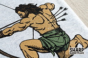 Vintage Warrior Archer With Arrows, an Object Graphic by SharpMarketplace (Thumbnail 5 of 5)