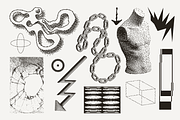 82 Vector Dither Y2K Shapes Pack, a Graphic by softulka (Thumbnail 2 of 10)