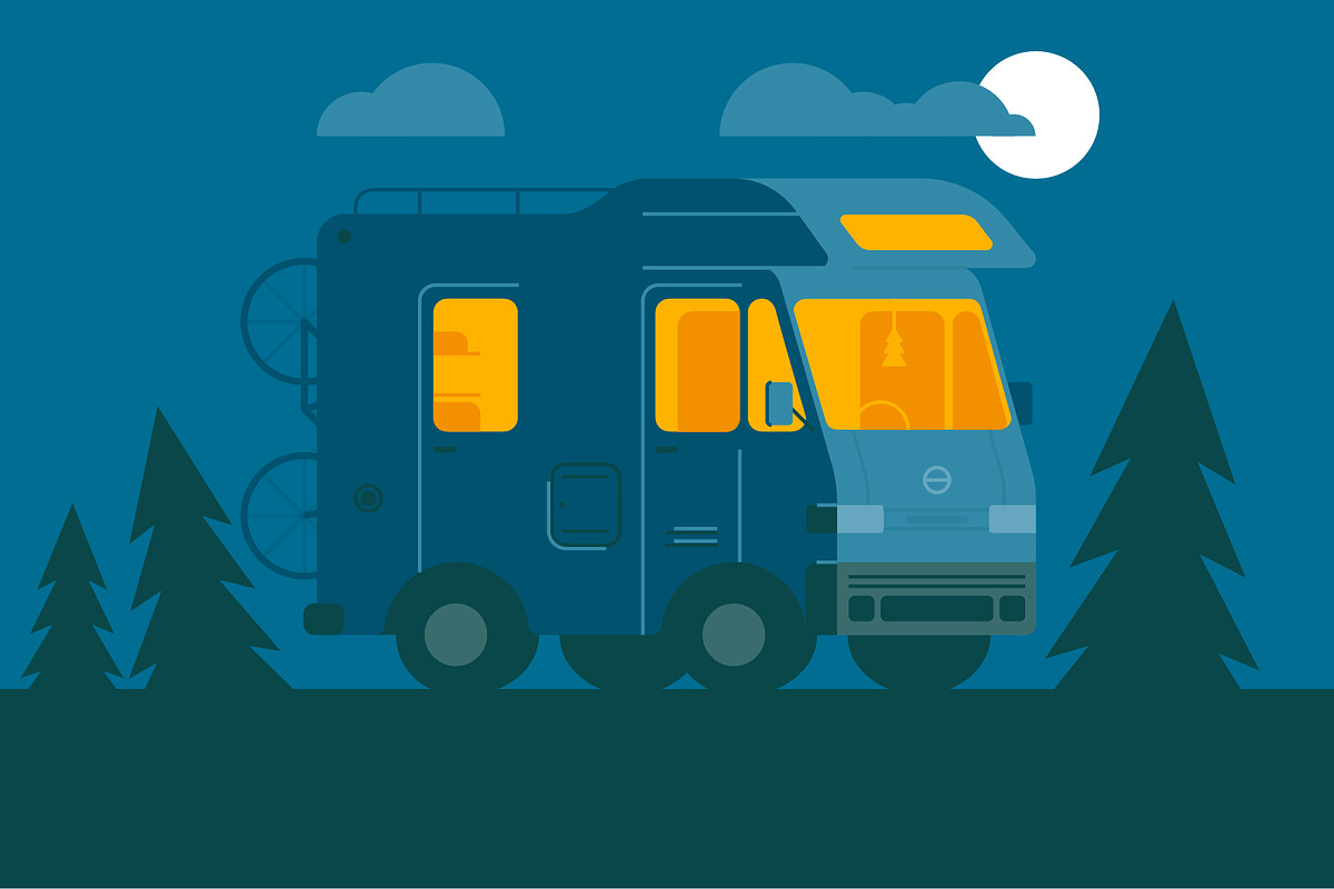 Camper vans Illustration Pack, a Graphic by Wilsonkjc (Photo 4 of 5)