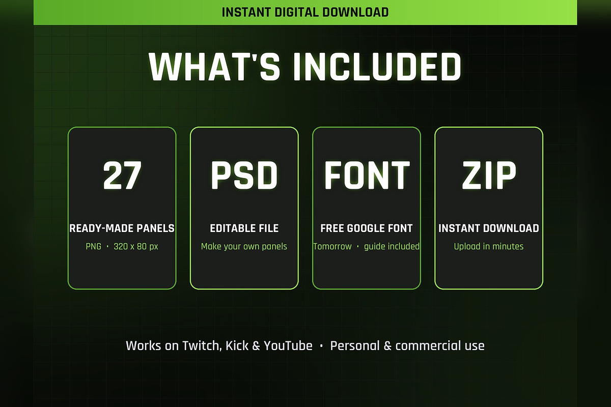 Predator Twitch & Kick Panels, an Object Graphic by Gear Store (Photo 5 of 5)