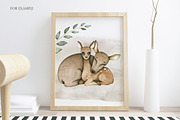 Watercolor deer set, an Animal Illustration by OrangePeafowlArt (Thumbnail 3 of 12)