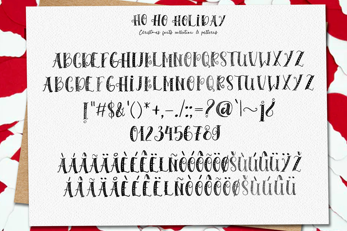 HoHoHolidayFonts collection&patterns, a Script Font by CallMeStasia (Photo 13 of 16)
