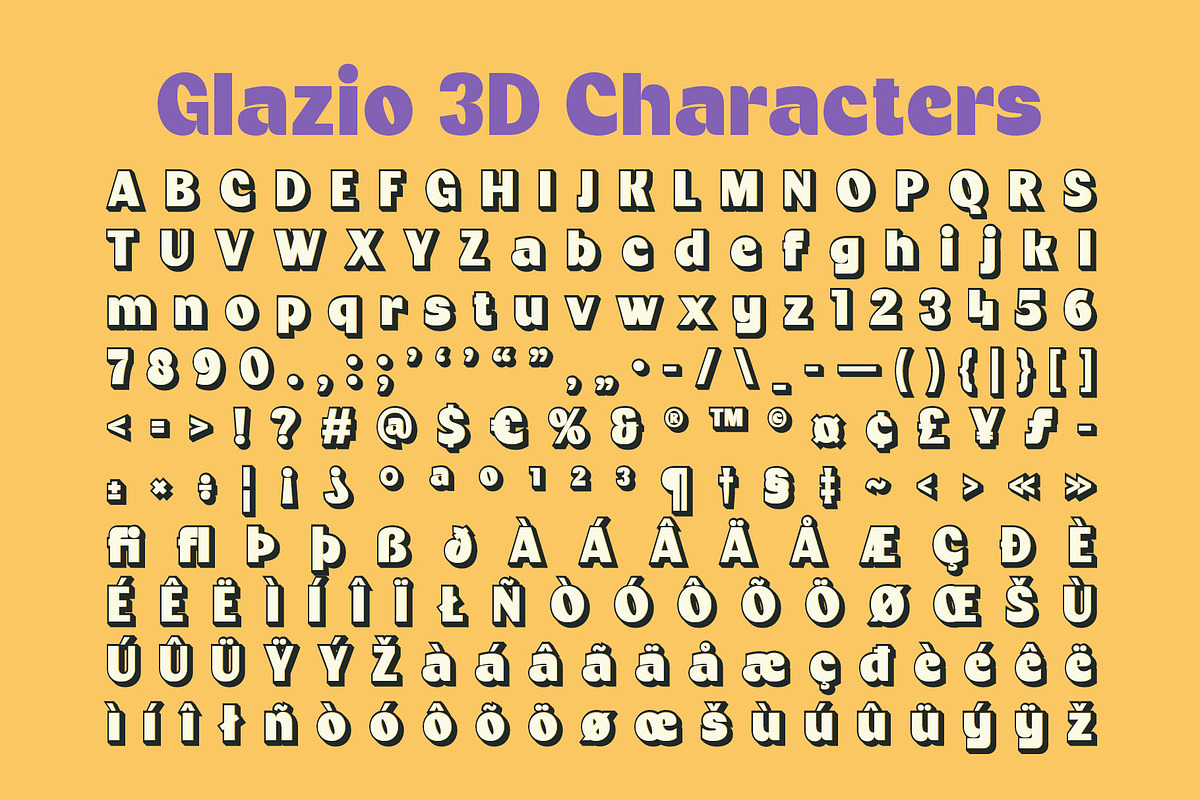 Glazio 3D, a Sans Serif Font by Craft Supply Co. (Photo 8 of 8)
