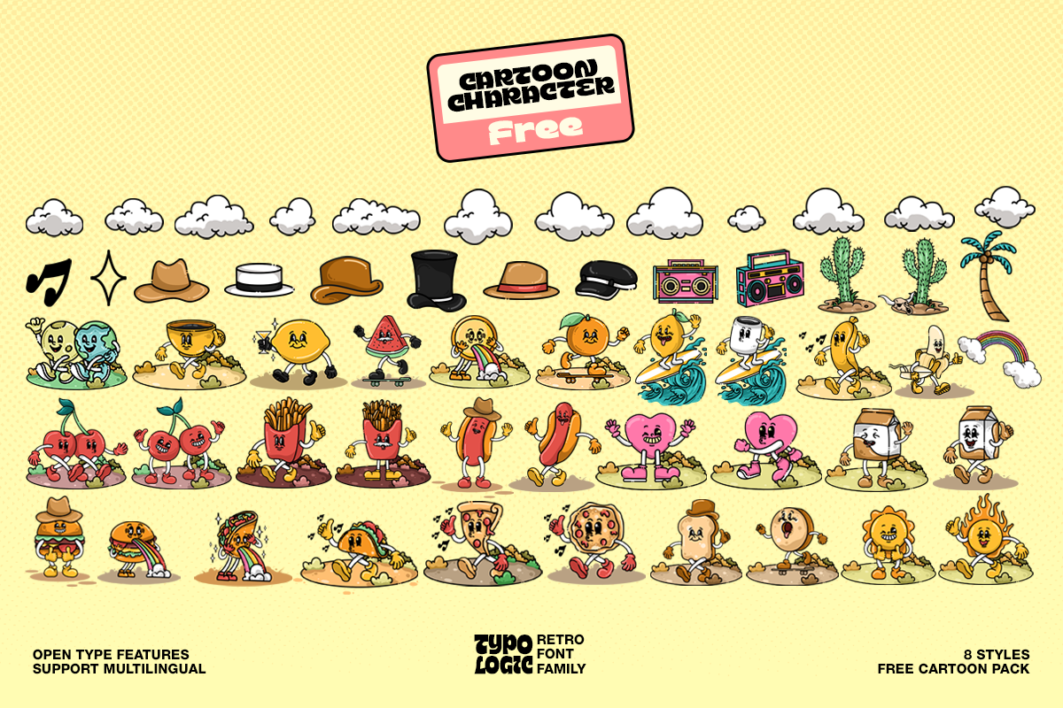 Typologic - Cartoon Family + Assets, a Sans Serif Font by Dharmas Foundry (Photo 4 of 16)