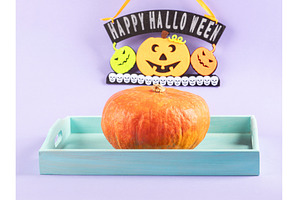 Happy halloween party ornament with