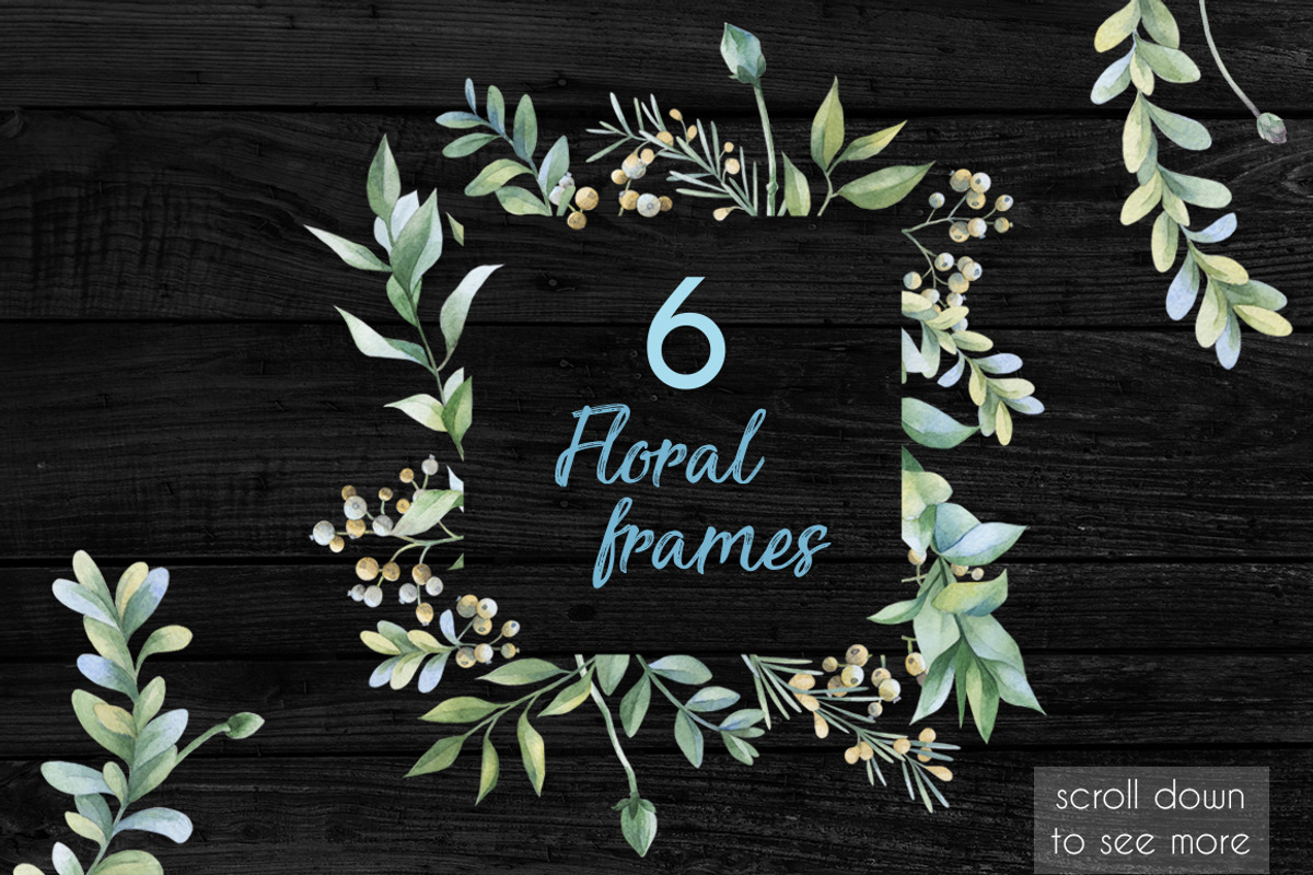 Romantic garden. Watercolor cliparts, an Illustration by Anastasia Koba (Photo 2 of 11)