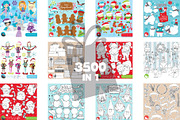 Mega Christmas Bundle -3500 graphics, an Illustration by PrettyBundles (Thumbnail 13 of 13)