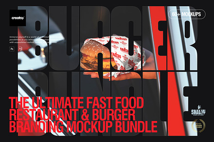 Fast Food & Burger Mockup Bundle, a Packaging Mockup by creatsy5