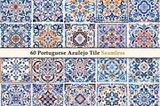 Portuguese Azulejo Pattern Tile V1, a Pattern Graphic by Negarin Digital Art (Thumbnail 3 of 8)