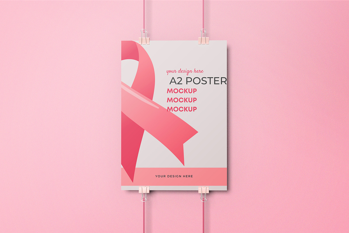 A2 Hanging Poster Mockup, a Print Template by 2M GRAPHICS DESIGN (Photo 5 of 10)