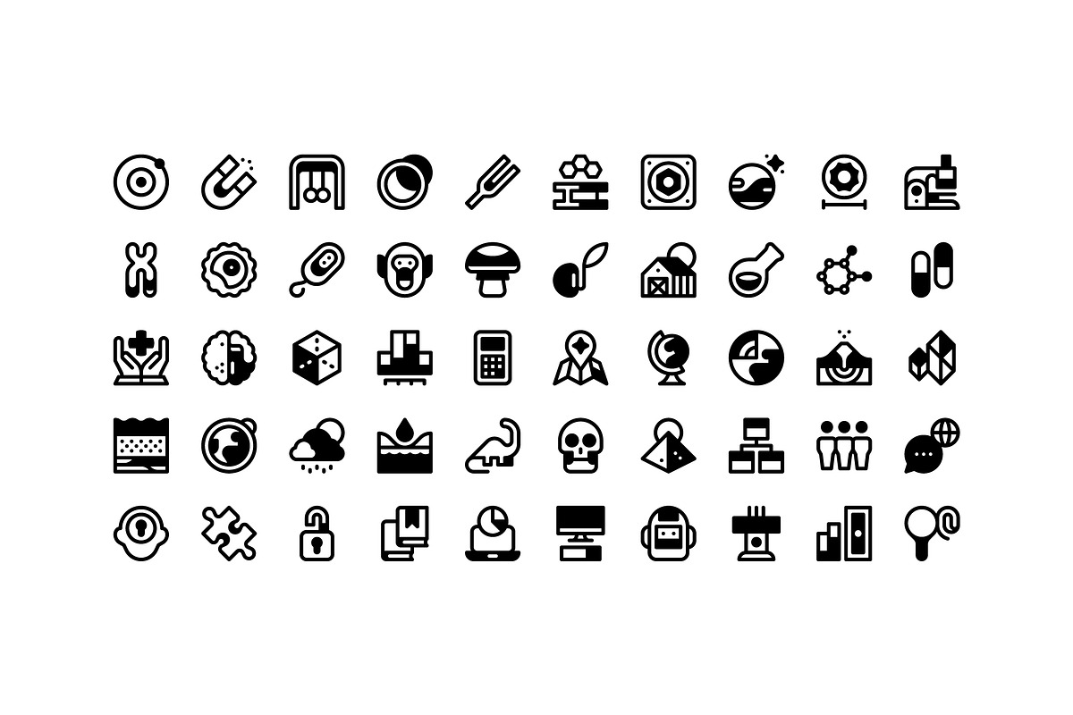 50 Sciences Icons, an Outline Icon by Side Project (Photo 3 of 8)