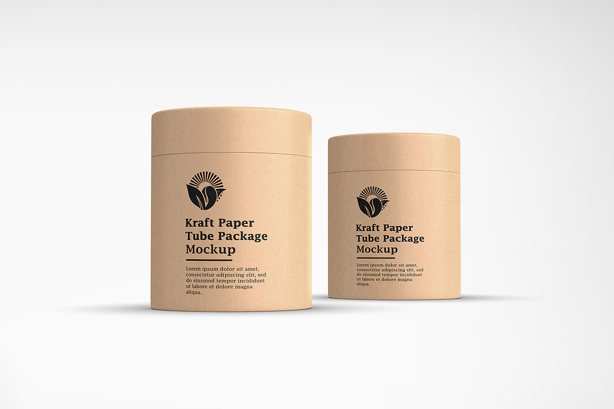 Kraft Cylindrical Tube Package Box, a Packaging Mockup by Ram Studio LLC (Photo 10 of 16)