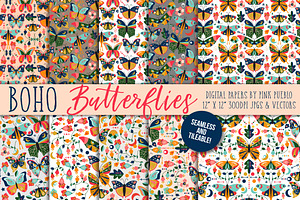 Vintage Style Butterfly Patterns