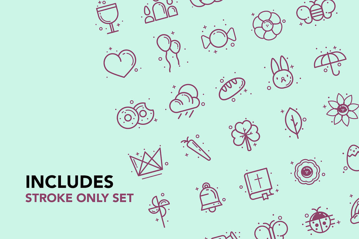 My Modern Icons - Spring & Easter, an Outline Icon by Fox & Bear (Photo 4 of 4)