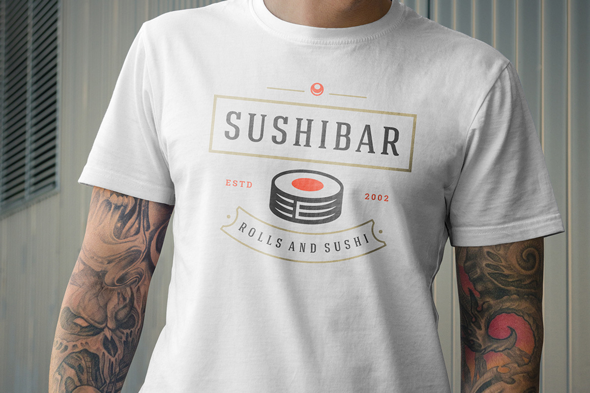 18 Sushi Bar Logos and Badges, a Branding & Logo Template by Vasya Kobelev (Photo 9 of 13)