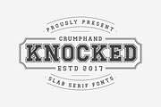 Knocked - Slab Serif Fonts, a Slab Serif Font by Crump Hand (Thumbnail 1 of 8)