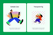 60 Flat Musician Illustrations, a Person Illustration by Creative Stall (Thumbnail 4 of 11)
