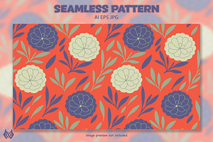 Purple and White Flowers - Pattern