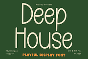 Deep House, a Sans Serif Font by InermediaSTUDIO (Thumbnail 1 of 7)