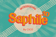 Saphile 3D, a Sans Serif Font by Craft Supply Co. (Thumbnail 1 of 8)