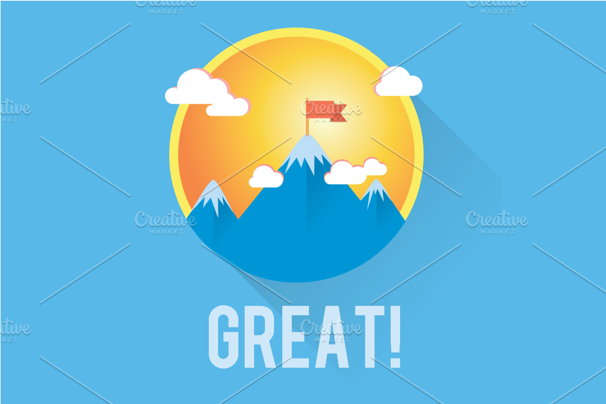 4 Success icons + 2 design templates, an Illustration by Olyzel (Photo 2 of 5)