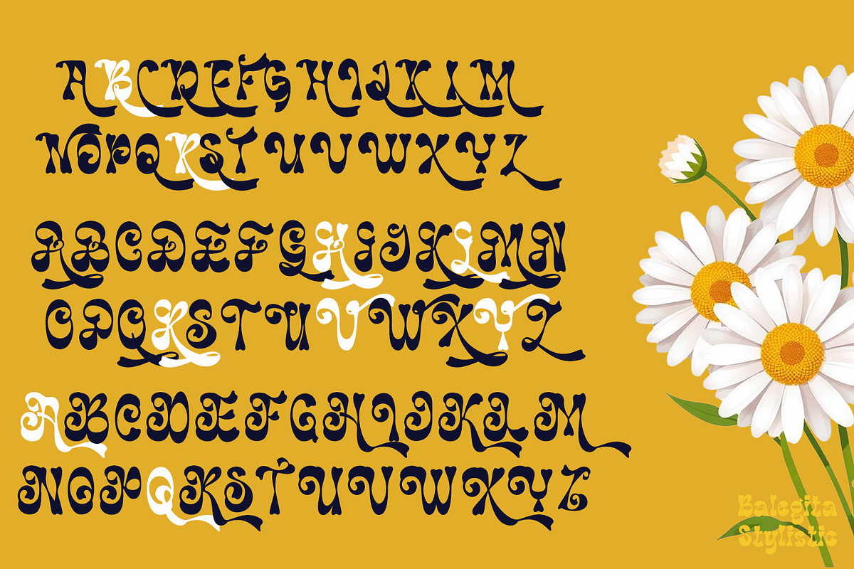 Balegita Groovy Typeface, a Font by madeDeduk (Photo 7 of 11)
