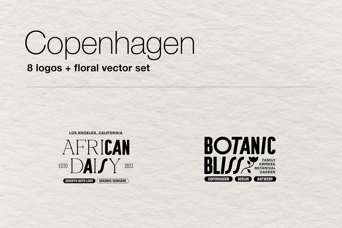 Copenhagen | Floral logo set, a Branding & Logo Template by Designstudio Friday (Photo 3 of 7)