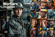 39 portraits of workers, a Person Photo by Handmadefont (Thumbnail 1 of 41)