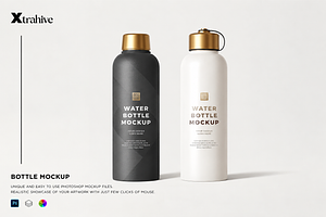 Water Bottle Mockup, a Household Mockup by Xtrahive
