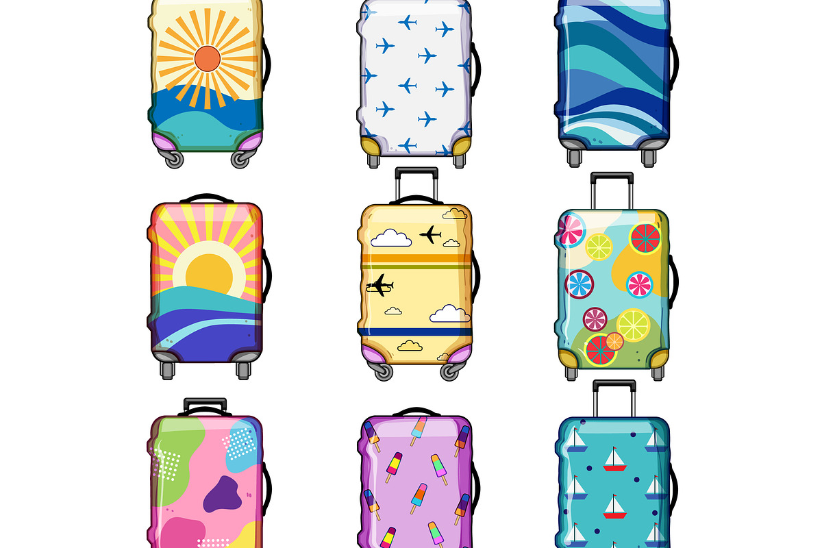 Colorful luggage covers for holiday, an Object Graphic by pikepicture (Photo 2 of 3)