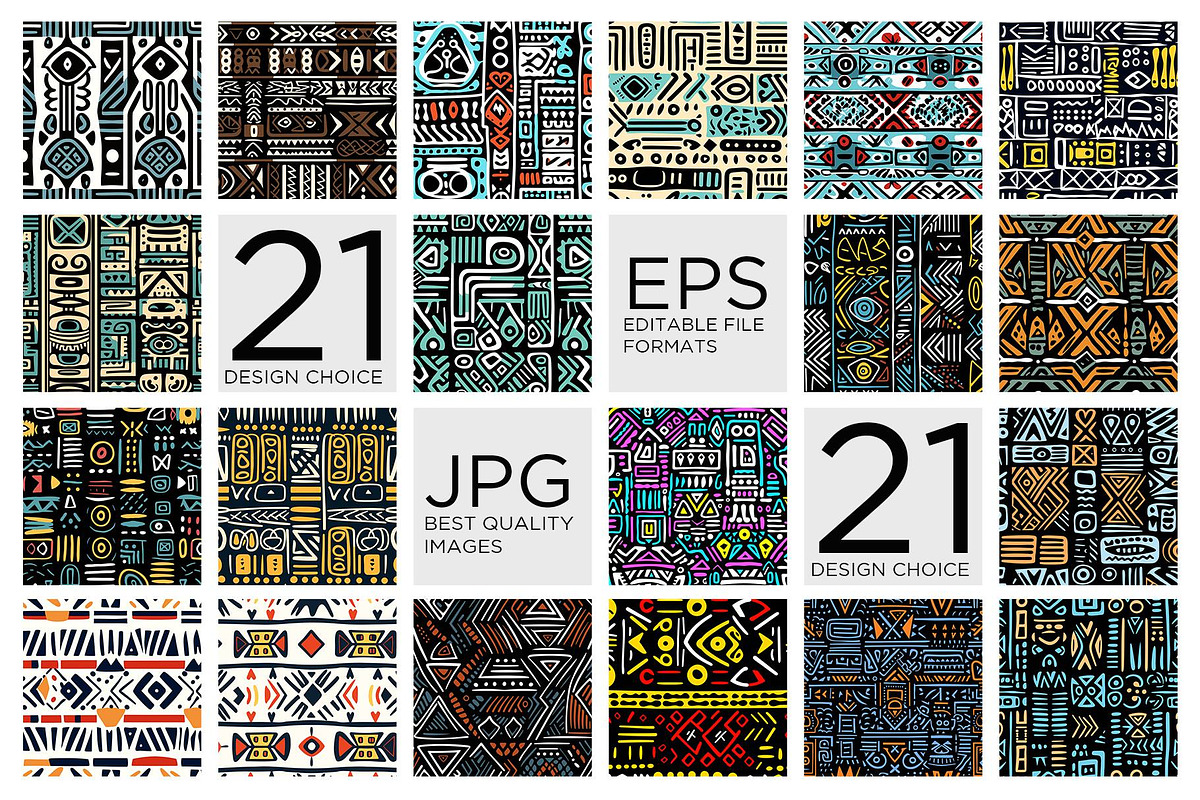 Ethnic-Inspiredf Tribal Pattern Set, a Pattern Graphic by Vibrand Studio (Photo 11 of 12)