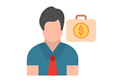 Businessman Flat Icon, a Duotone Icon by Pexelpy (Thumbnail 3 of 3)