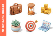 3D business and office objects, an Object 3D Model by nandinigraphics (Thumbnail 1 of 3)