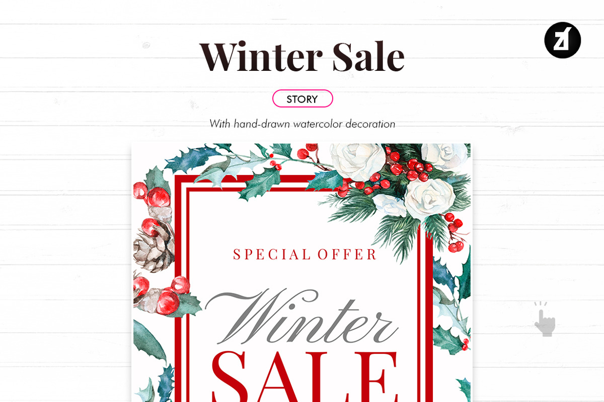 Winter sale - Digital advertising, a Social Media Template by Chanut is industries (Photo 3 of 5)