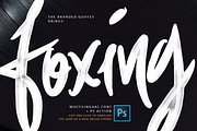 Foxing Font + PS Action, a Script Font by The Branded Quotes (Thumbnail 1 of 8)