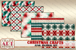 Christmas Crafts Junk Journal Kit