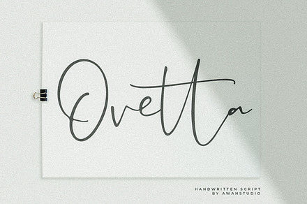 Ovetta Handwritten Script