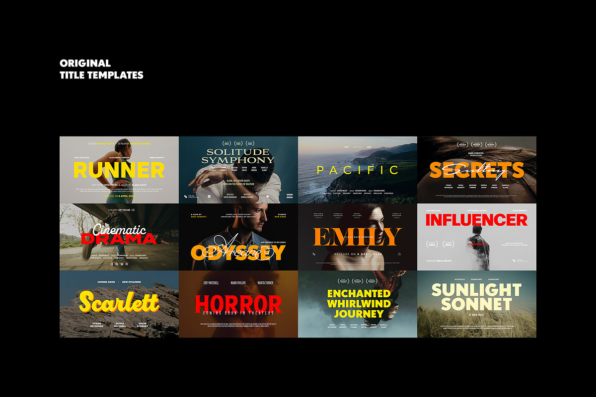 Movie Titles Collection, a Templates & Theme by pixelbuddha.net