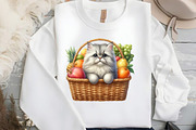 Funny Cat Life Watercolor Clipart, an Illustration by DreamCafeArt (Thumbnail 2 of 4)