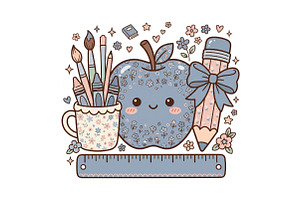 Back to School PNG, a Seasonal Illustration by CraftArtStudio