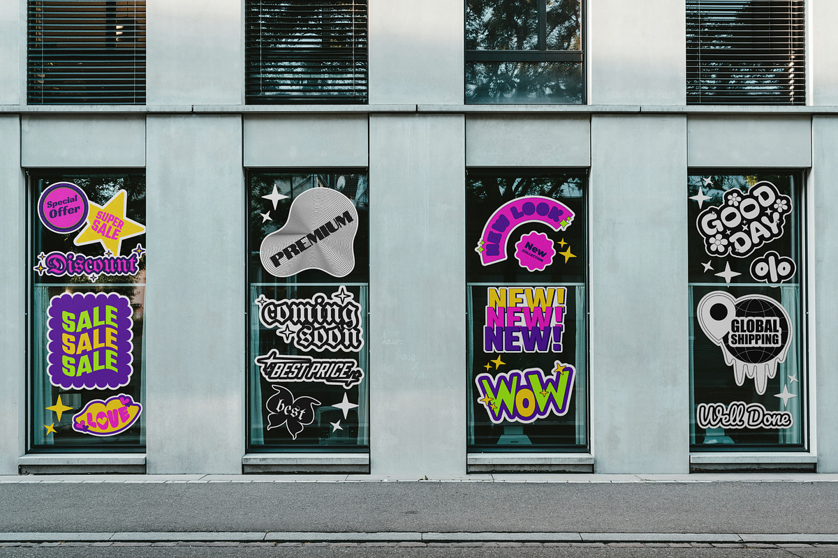 Retro Promotional Round Sticker Pack, a Decorative Illustration by IMG Visuals (Photo 5 of 8)