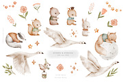 OVER THE MOUNTAINS watercolor set, an Animal Illustration by erasovas (Thumbnail 3 of 8)