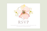 Pink & Green Floral Wedding Invite, an Invitation Template by BF Studios (Thumbnail 4 of 5)