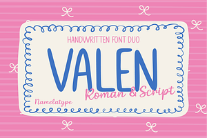 Valen - Handwritten Font Duo